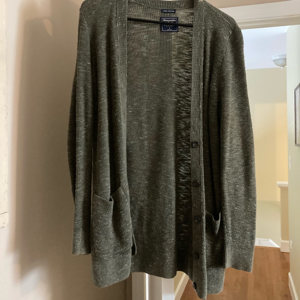 Abercrombie&Fitch green cardigan sweater